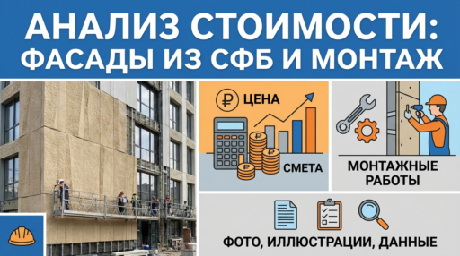 Анализ стоимости фасадных панелей из стеклофибробетона и работ по их монтажу