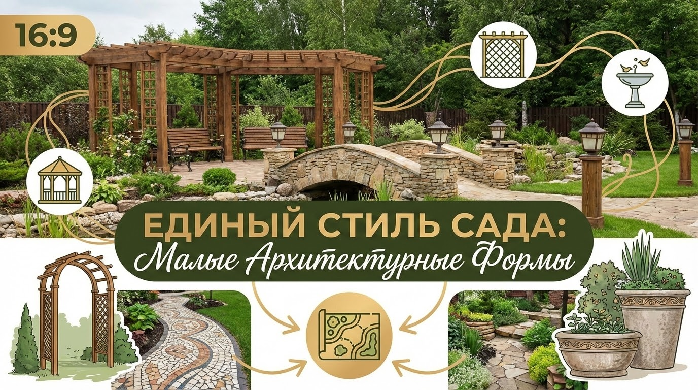 Как создать единый стиль на участке с помощью ландшафтных малых архитектурных форм