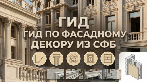 Фасадный декор из стеклофибробетона: полный гид по видам элементов