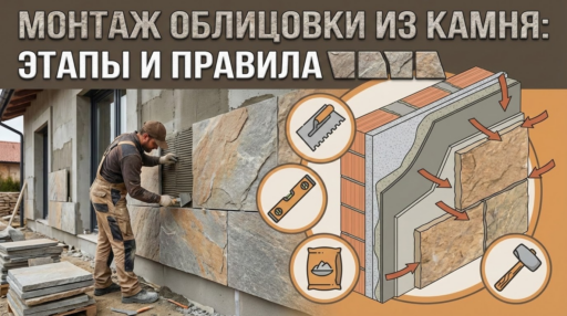 Ключевые этапы и правила монтажа облицовки из натурального камня