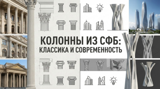 Применение колонн из стеклофибробетона в классической и современной архитектуре