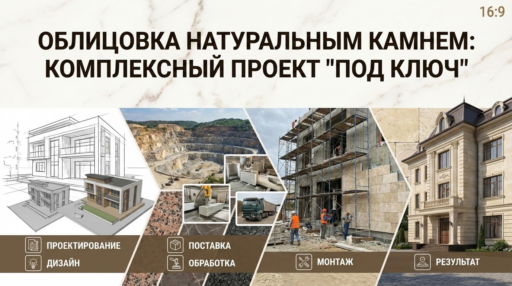 Что входит в комплексный проект по облицовке здания натуральным камнем "под ключ"
