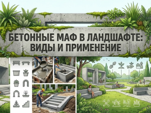 Малые архитектурные формы из бетона: виды и способы применения в ландшафтном дизайне