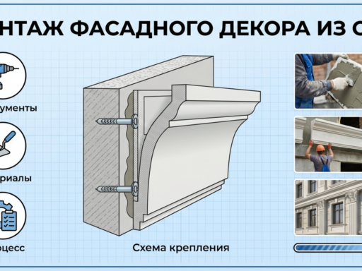 Монтаж фасадного декора из СФБ: подробная инструкция по установке