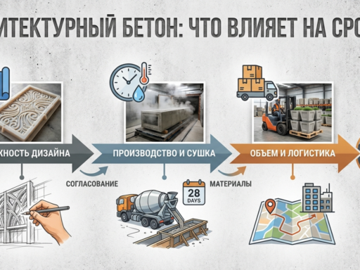 От чего зависят сроки изготовления изделий из архитектурного бетона на заказ?
