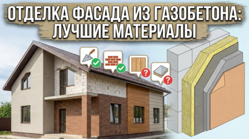 Какие материалы лучше всего подходят для отделки фасада дома из газобетона?