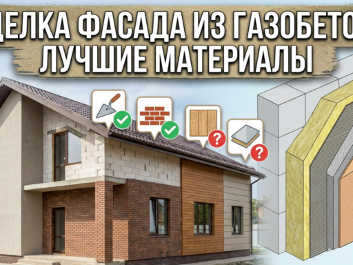 Какие материалы лучше всего подходят для отделки фасада дома из газобетона?