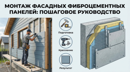 Пошаговое руководство по монтажу фасадных фиброцементных панелей