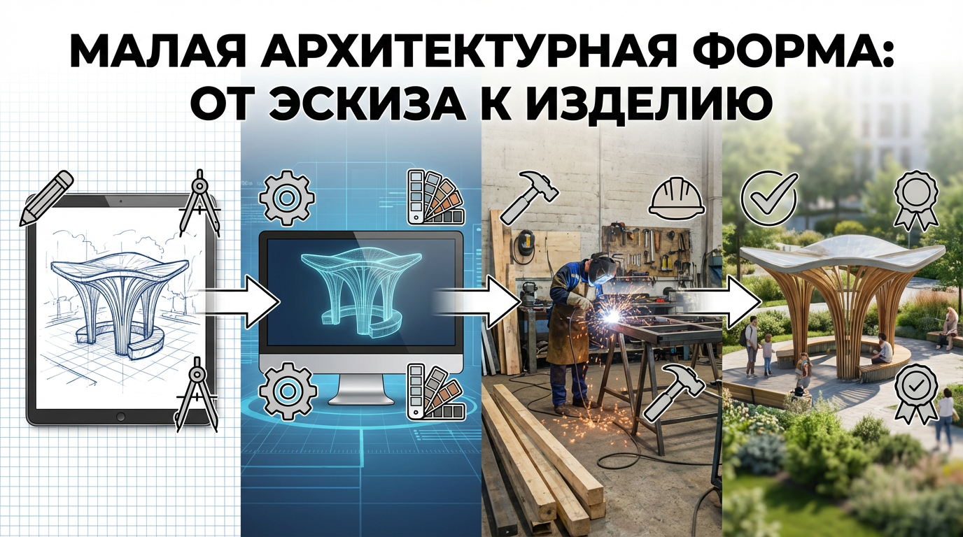 Процесс создания малой архитектурной формы на заказ: от эскиза до готового изделия