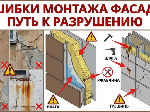 Распространенные ошибки при монтаже фасада, которые ведут к его разрушению