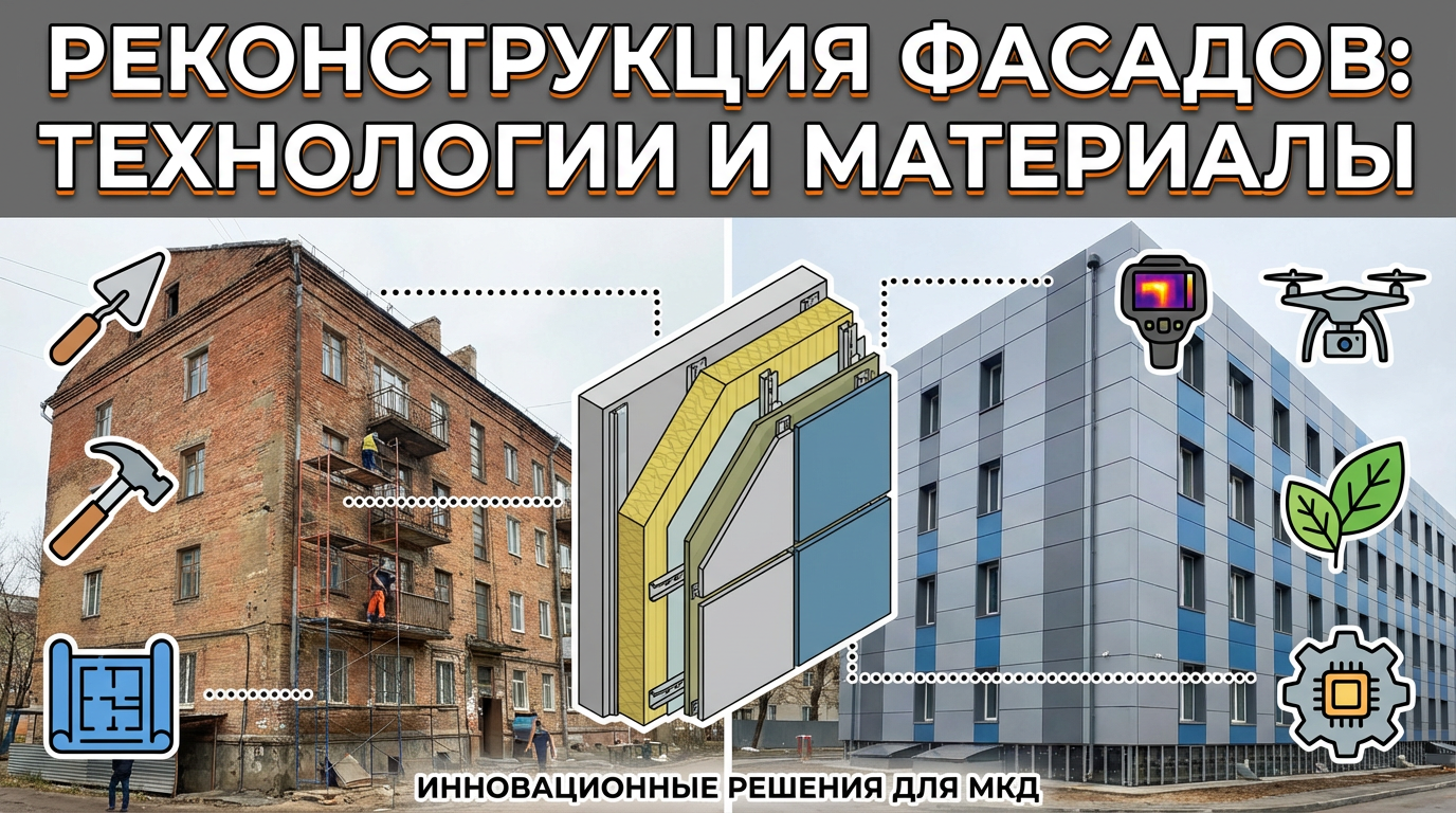 Технологии и материалы для реконструкции и ремонта фасадов многоквартирных домов