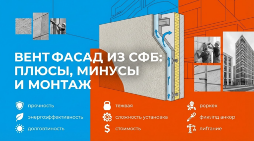 Вентилируемый фасад из стеклофибробетона: плюсы, минусы и особенности монтажа