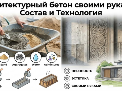 Возможно ли изготовить архитектурный бетон своими руками: анализ состава и технологии